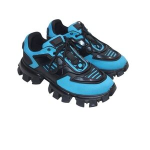 Prada Men's Cloudbust Thunder Lug-sole Trainer Sneakers Blue/Black Size 9.5 men